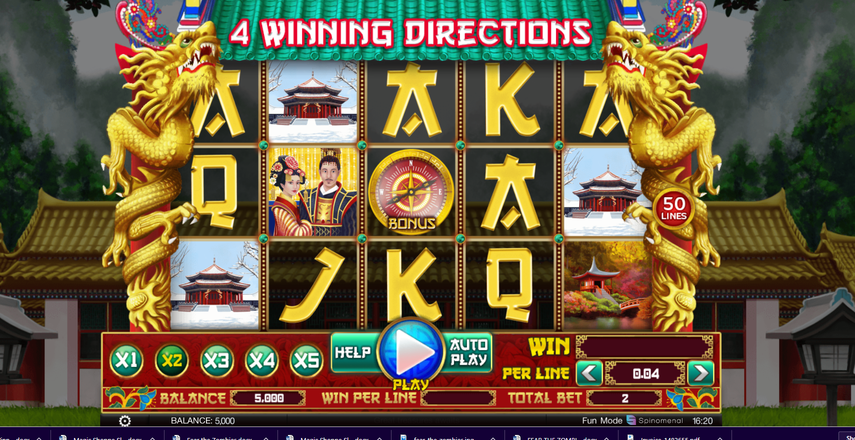 Play 4 Winning Directions Slot Game