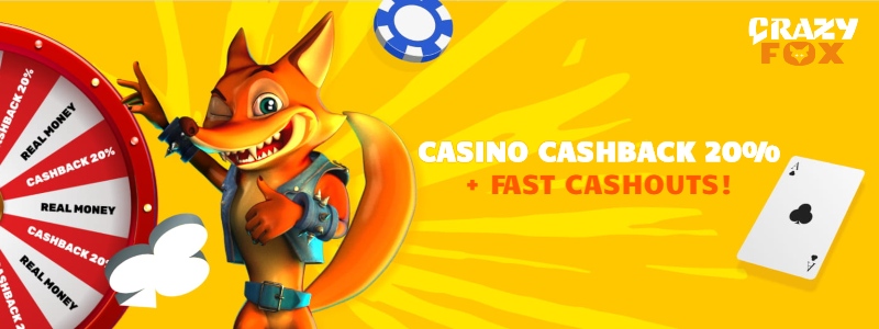 CrazyFox Casino Cashback Bonus