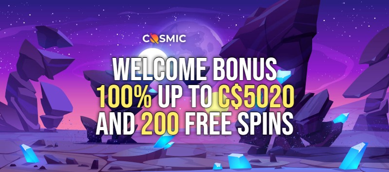 Cosmic Casino Welcome bonus